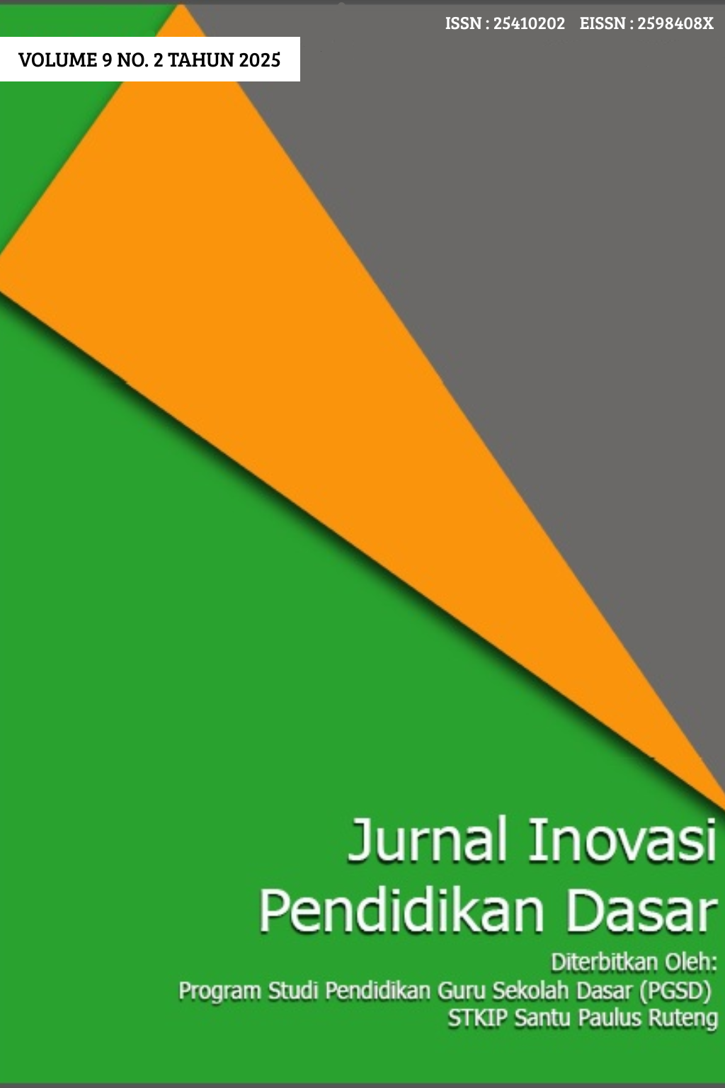 View Vol. 9 No. 2 (2025): JIPD (Jurnal Inovasi Pendidikan Dasar)