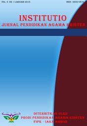 					View Vol. 11 No. 1 (2025): INSTITUTIO : JURNAL PENDIDIKAN AGAMA KRISTEN 
				
