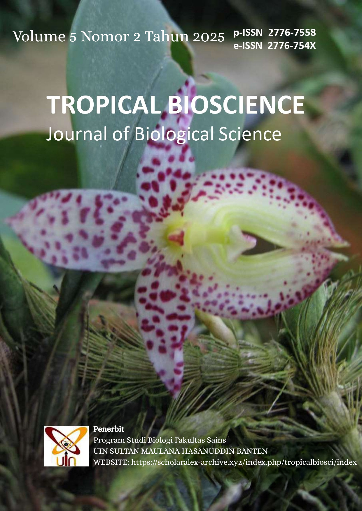					View Vol. 5 No. 2 (2025): TROPICAL BIOSCIENCE: Journal of Biological Science
				