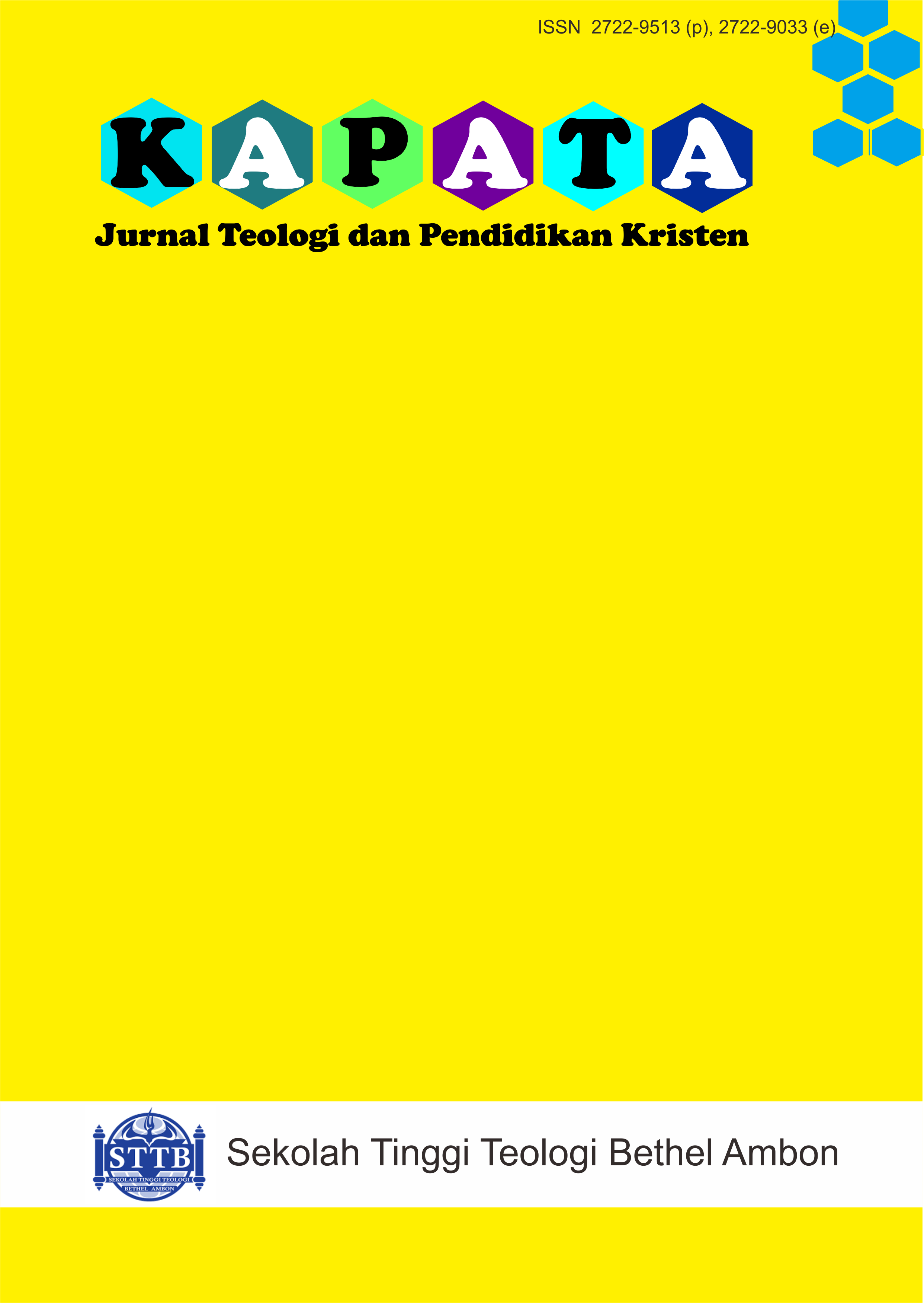 					View Vol. 6 No. 1 (2025): KAPATA: Jurnal Teologi dan Pendidikan Kristen
				